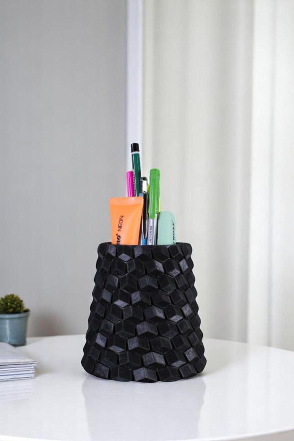 Kalemlik Masa Kalemliği Organizer Kalemlik Siyah Renk Model 84 - Image 1