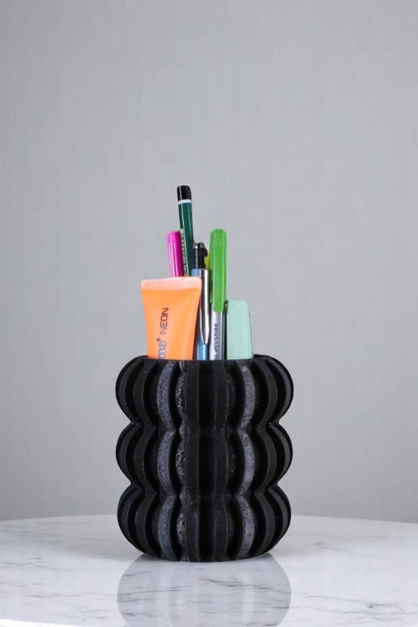 Kalemlik Masa Kalemliği Organizer Kalemlik Siyah Renk Model 75 - Image 1