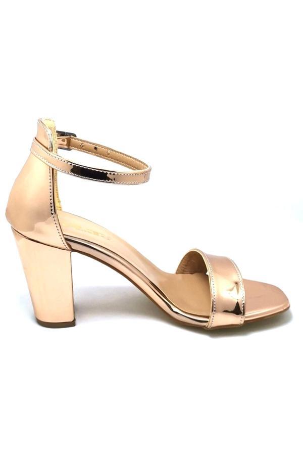 PUNTO 191205 Bakır Rugan Kadın Tek Bant Abiye Ayakkabı - Image 1