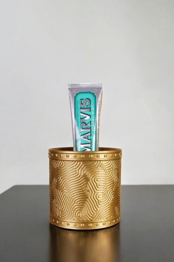 Diş Fırçalığı Diş Fırçalık Diş Fırçası Standı Diş Fırçası Tutucu Altın Eskitme Renk Model 82 - Image 1