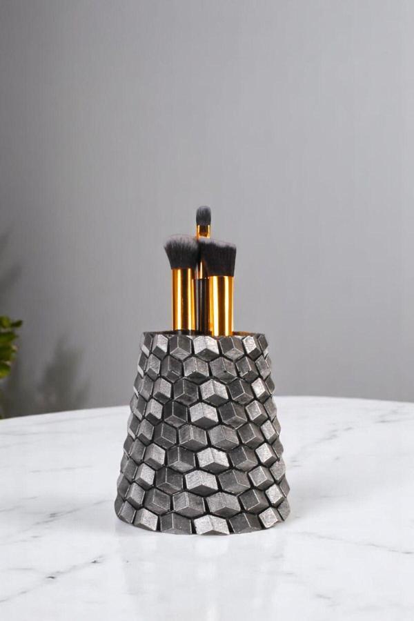 Makyaj Organizeri Makyaj Fırçalığı Makyaj Organizer Düzenleyici Siyah Renk Model 84 - Image 1