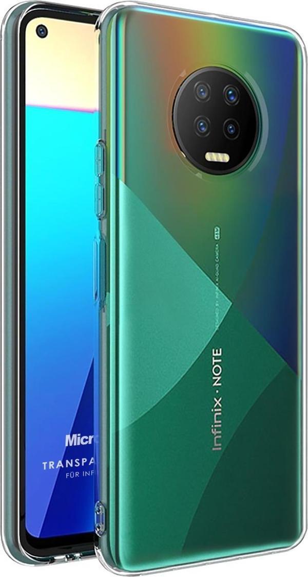 Microsonic Infinix Note 7 Kılıf Transparent Soft Beyaz - Image 1