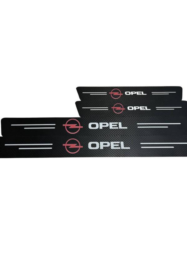 Autowise Opel Logolu Karbon Kapı Eşiği Koruyucu Bant Folyo 4'Lü Set - Image 1