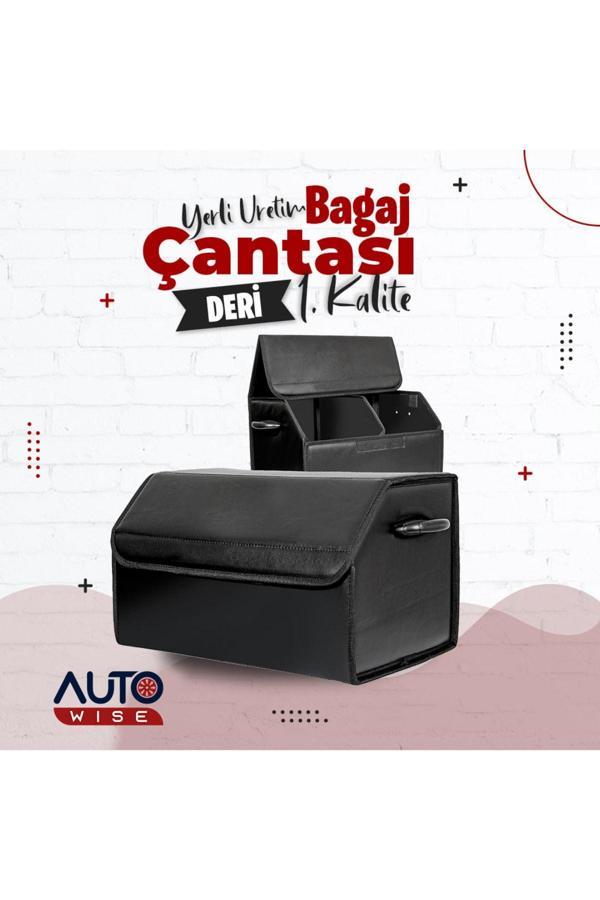 Autowise Oto Deri Bagaj Organizer Deri Bagaj Çantası Araç Bagaj Düzenleyici - Image 1