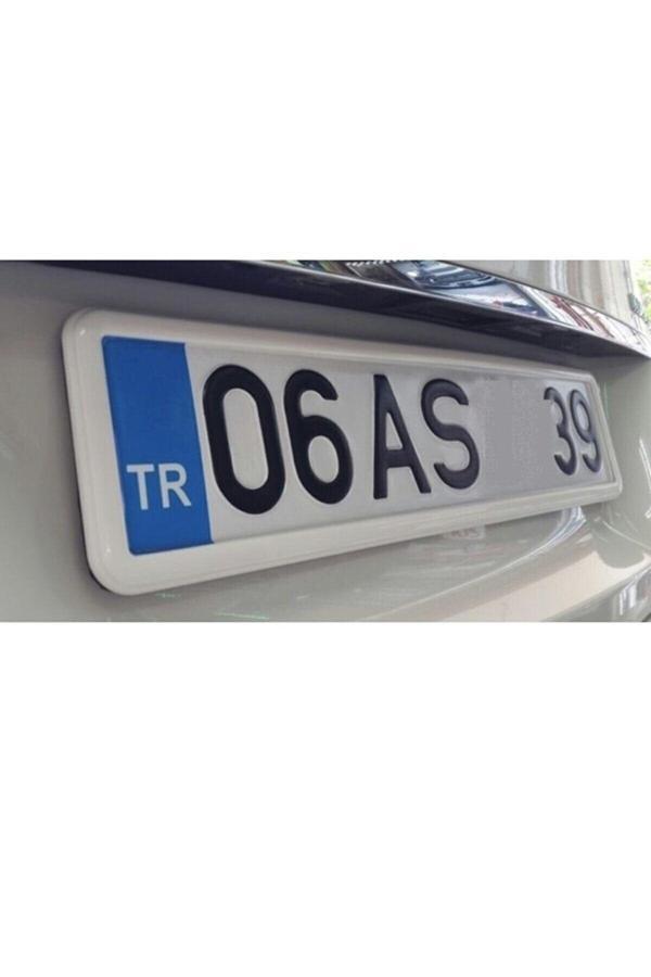 Autowise Beyaz Çerçeveli Oto Plakalık Abs Plastik Esnek Plakalık 2 Adet - Image 1