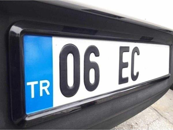 Autowise Parlak Siyah Çerçeveli Oto Plakalık Abs Plastik Esnek Piano Black Plakalık 2 Adet - Image 1