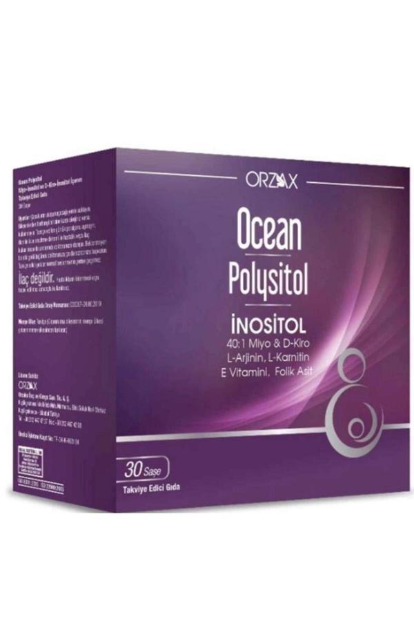 Orzax Ocean Polysitol Takviye Edici Gıda 30 Saşe - Folik Asit 400 ?g - Image 1