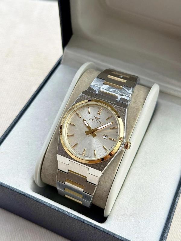 Ferro FL21495A-D Quartz Çelik Altın/Gri 32 mm Kadın Kol Saati - Image 1