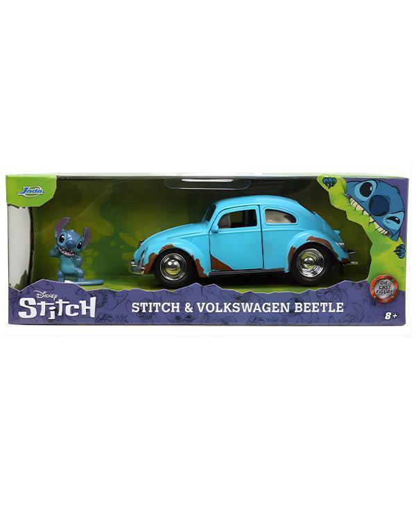 Disney Stitch ve Volkswagen Beetle 1:32 Die Cast Araç ve Figür 33251 - Image 1