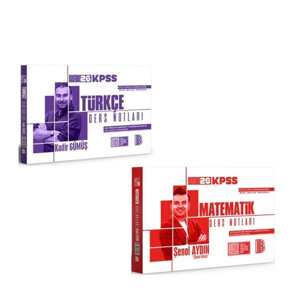 Benim Hocam 2026 KPSS Matematik ve Türkçe Video Ders Notları Seti 2 Kitap - Benim Hocam Yayınları - Image 1