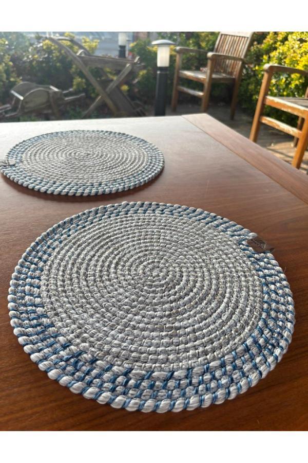 Home İnn El Yapımı Hasır Dokulu 2’Li Supla – Leke Tutmaz, Şık Sofralar İçin - Image 1