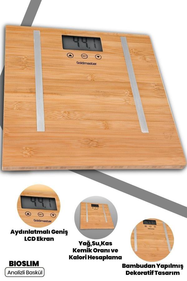 GoldMaster Gm-7189 Bioslim Bambu Vücut Analiz Baskülü - Image 1