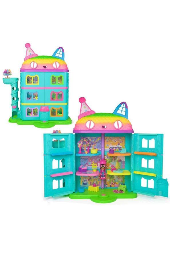 Gabby’s Dollhouse Festival Evi 63 cm – Müzikli ve Sesli Büyük Oyun Seti, 6 Odalı, Cat-A-Vator Asansörlü - Image 1