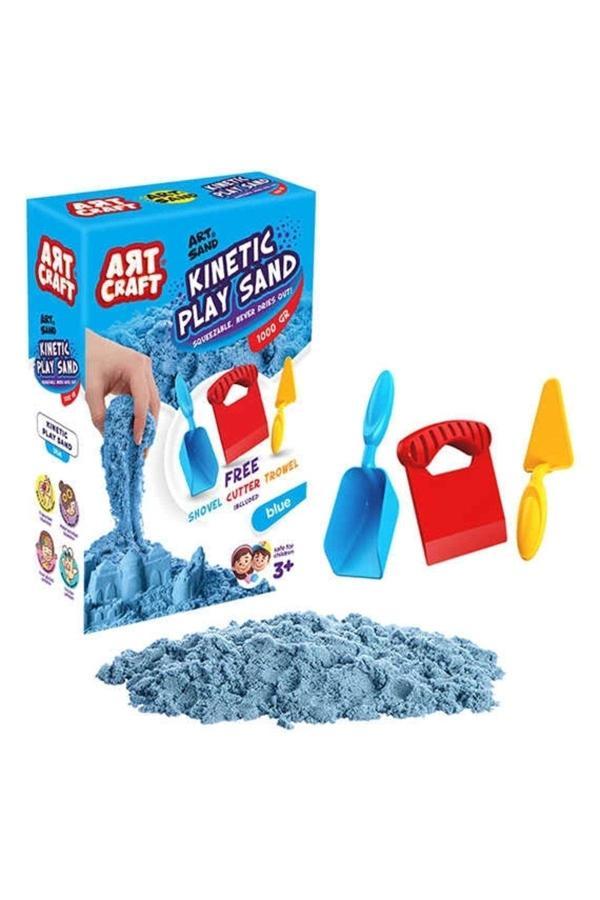 Art Craft, Aksesuarlı Mavi Kinetik Oyun Kumu 1000 gr - Image 1