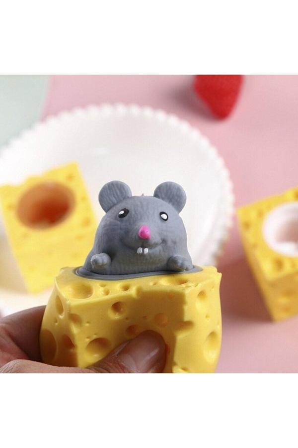 Işıklı fırlayan çocuk squishy peynir hayvan stres fare sukuşi yumuşak anti-stress oyuncak - Image 1
