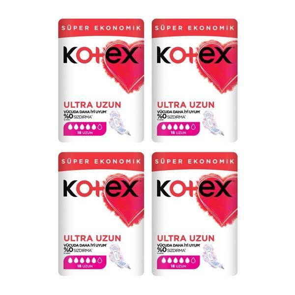 Kotex Ultra Uzun 18 li Ped x 4 Adet - Image 1