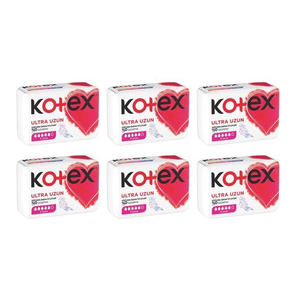 Kotex Ultra Uzun 7 li Ped x 6 Adet - Image 1