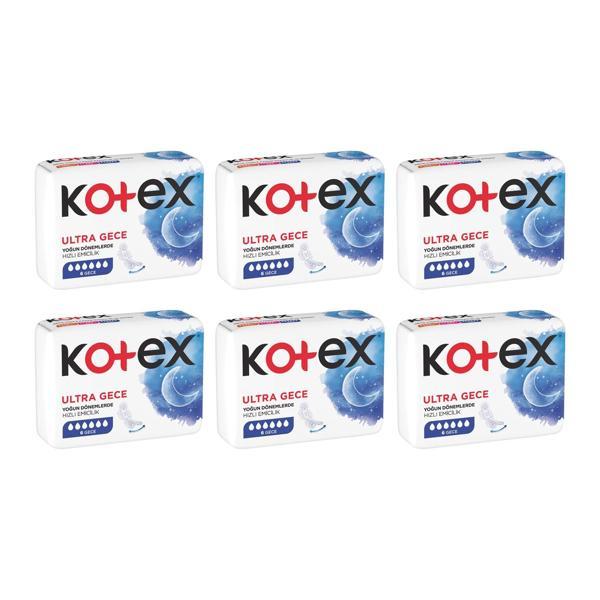 Kotex Ultra Gece 6 lı Ped x 6 Adet - Image 1