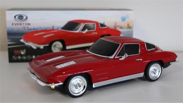 EVERTON RT-1956 Kırmızı Arabalı  Bluetooth Fm-Usb-Tf-Aux Şarjlı Nostaljik Radyo - Image 1