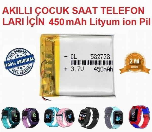 450 Mah Twox Q12 Akıllı Çocuk Saat Telefon Batarya - Pil 3.7v 450mah 582728 pil - Image 1