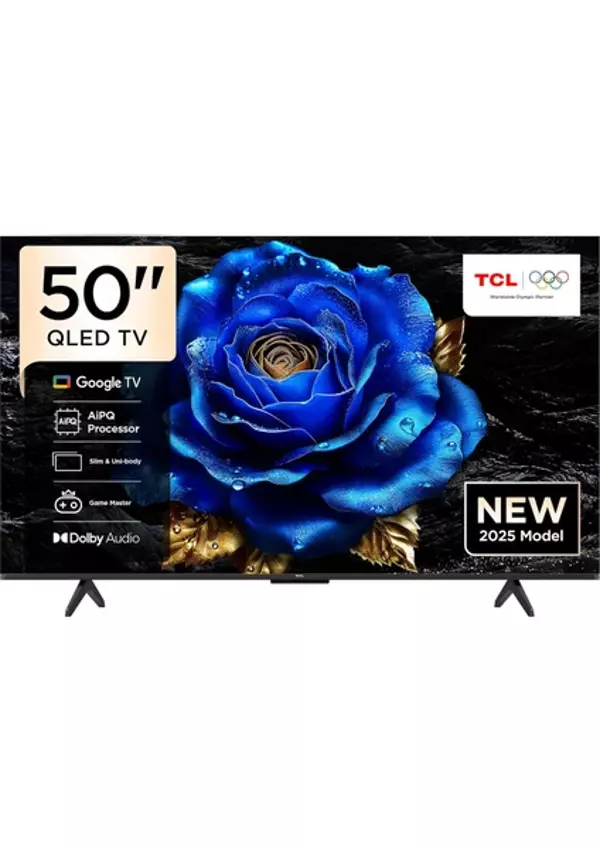 Tcl 50T6C 50" 127 Ekran Uydu Alıcılı 4K Ultra HD Google QLED TV - Image 1