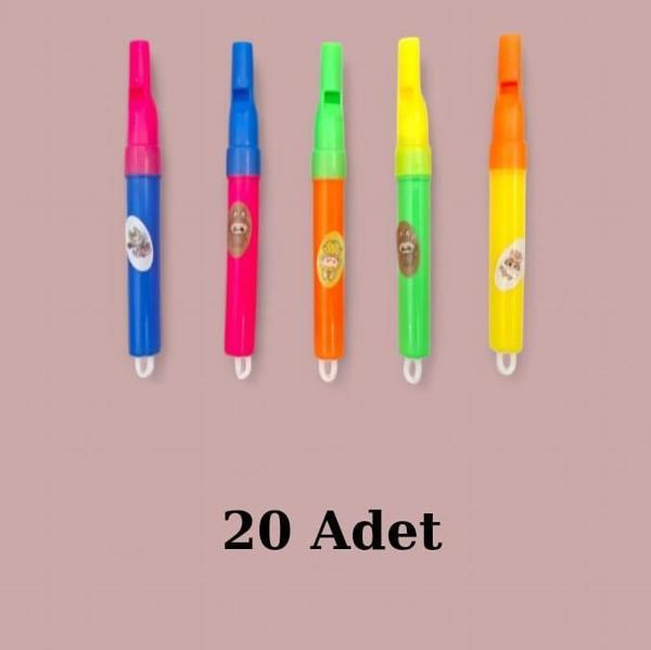 Plastik 20 Adet Kuş Dili Düdük  - Image 1
