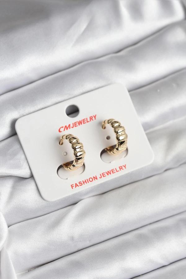 14K Gold Renk Kaplama CM Kadın Küpe - Image 1