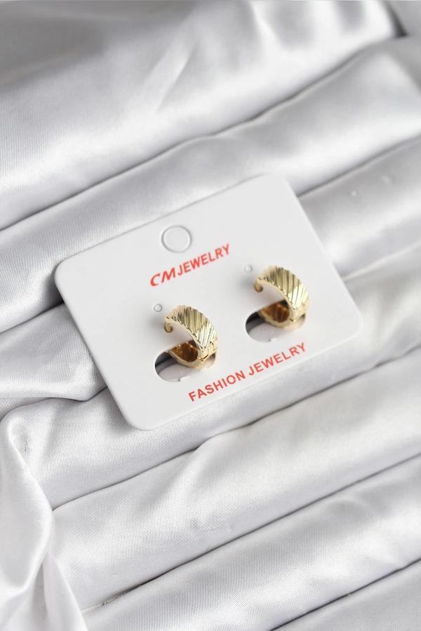 14K Gold Renk Kaplama CM Kadın Küpe - Image 1