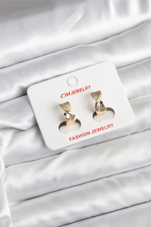 14K Gold Renk Kaplama CM Kadın Küpe - Image 1