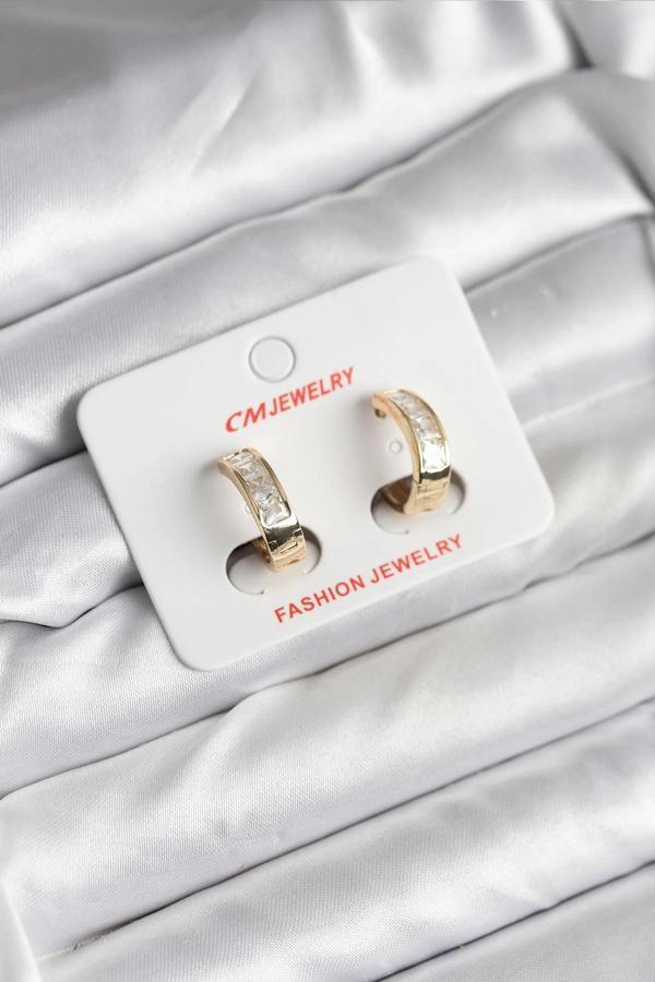 14K Gold Renk Kaplama CM Kadın Küpe - Image 1