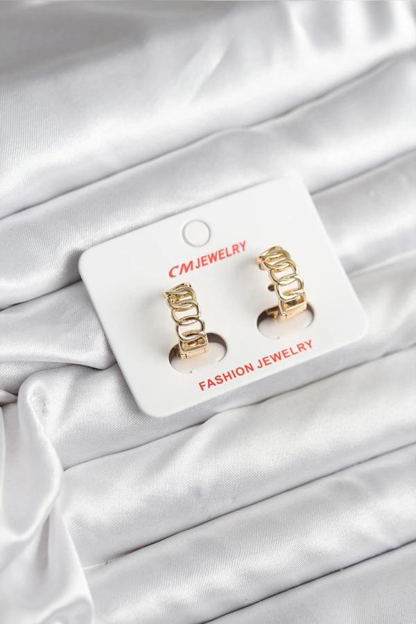 14K Gold Renk Kaplama Samanyolu Model CM Kadın Küpe - Image 1