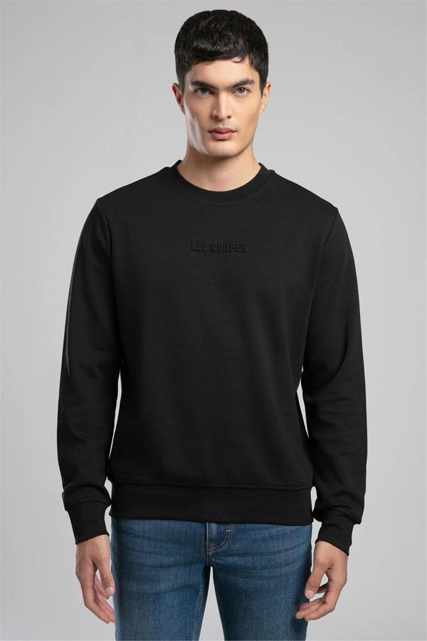 Lee Cooper Noahes Logolu Pamuklu Regular Fit Bisiklet Yaka Erkek Sweat 261 LCM 241058 8101 SİYAH - Image 1