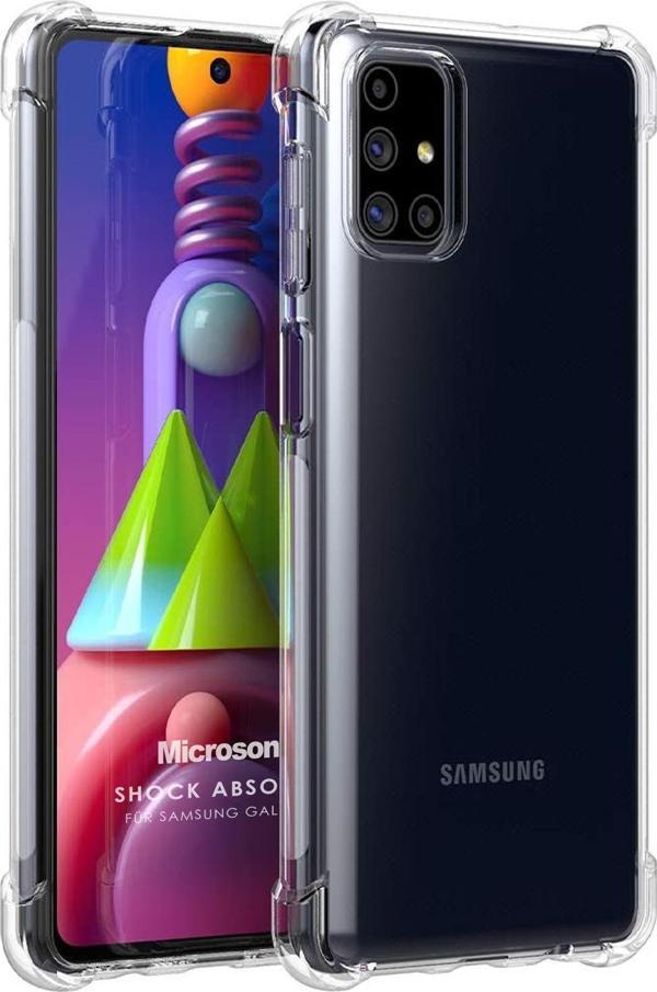 Microsonic Samsung Galaxy M51 Kılıf Shock Absorbing Şeffaf - Image 1