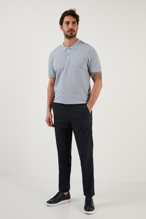 Buratti Pamuklu Normal Bel Regular Fit Düz Paça Erkek Pantolon 613HISAR LACİVERT - Image 1