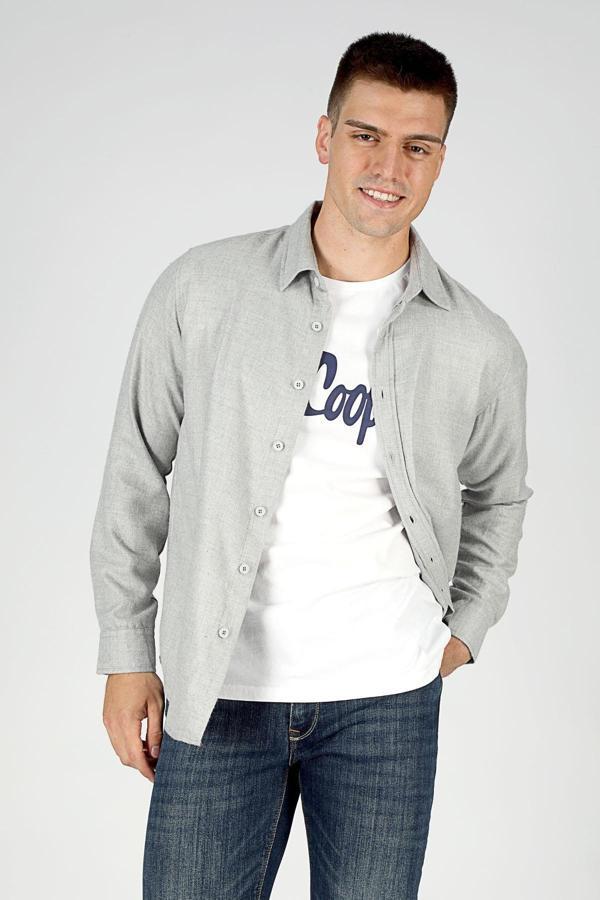 Lee Cooper Regular Fit Klasik Yaka Erkek Gömlek 251 LCM 241063 7101 GRİ - Image 1