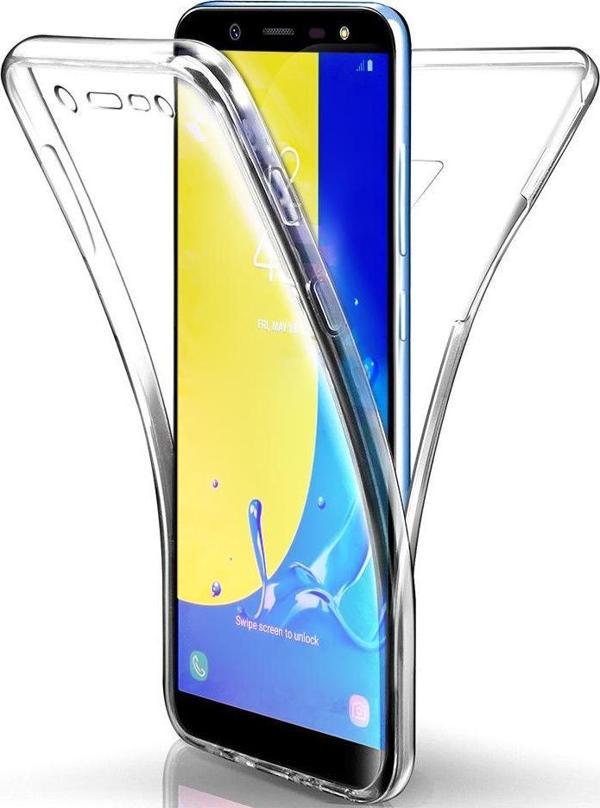 Microsonic Samsung Galaxy J6 Kılıf 6 tarafı tam full koruma 360 Clear Soft Şeffaf - Image 1