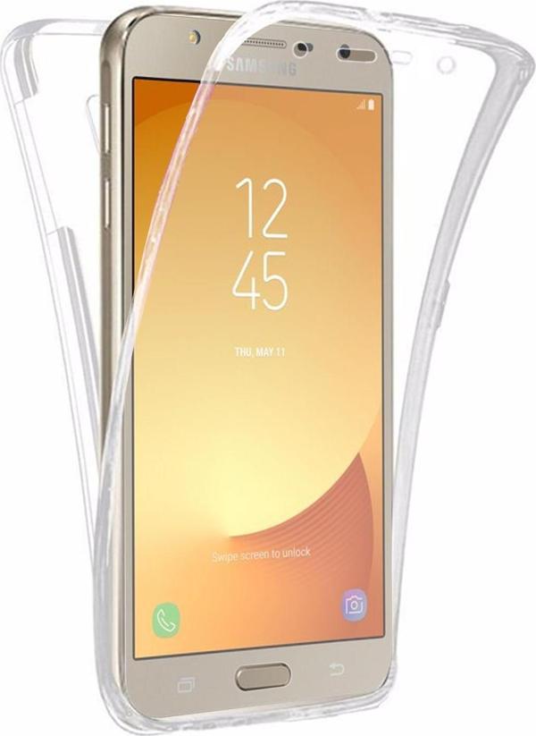 Microsonic Samsung Galaxy J3 Pro Kılıf 6 tarafı tam full koruma 360 Clear Soft Şeffaf - Image 1