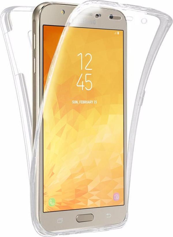 Microsonic Samsung Galaxy J4 Kılıf 6 tarafı tam full koruma 360 Clear Soft Şeffaf - Image 1