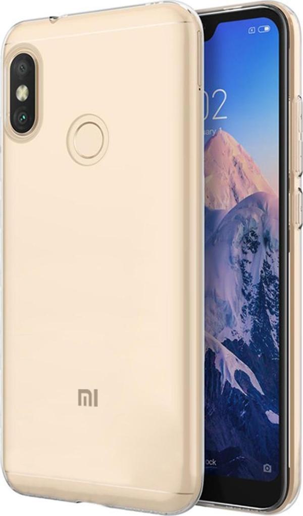 Microsonic Xiaomi Mi A2 Lite Kılıf Transparent Soft Beyaz - Image 1