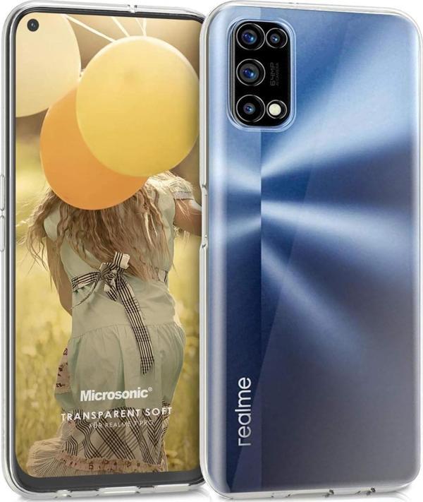 Microsonic Realme 7 Pro Kılıf Transparent Soft Beyaz - Image 1