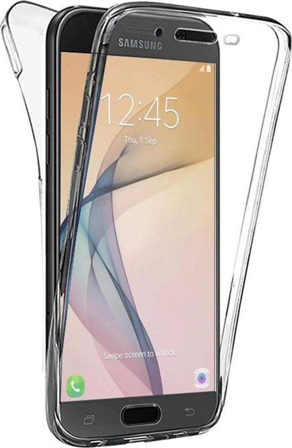 Microsonic Samsung Galaxy J7 Prime 2 Kılıf 6 tarafı tam full koruma 360 Clear Soft Şeffaf - Image 1