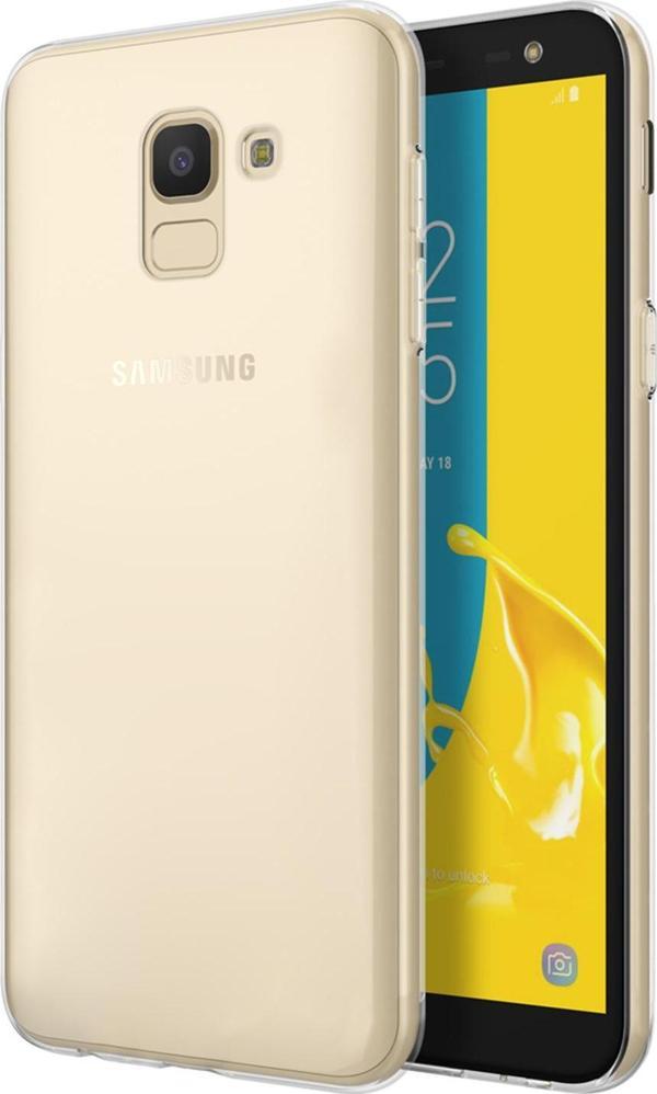 Microsonic Samsung Galaxy J6 Kılıf Transparent Soft Beyaz - Image 1