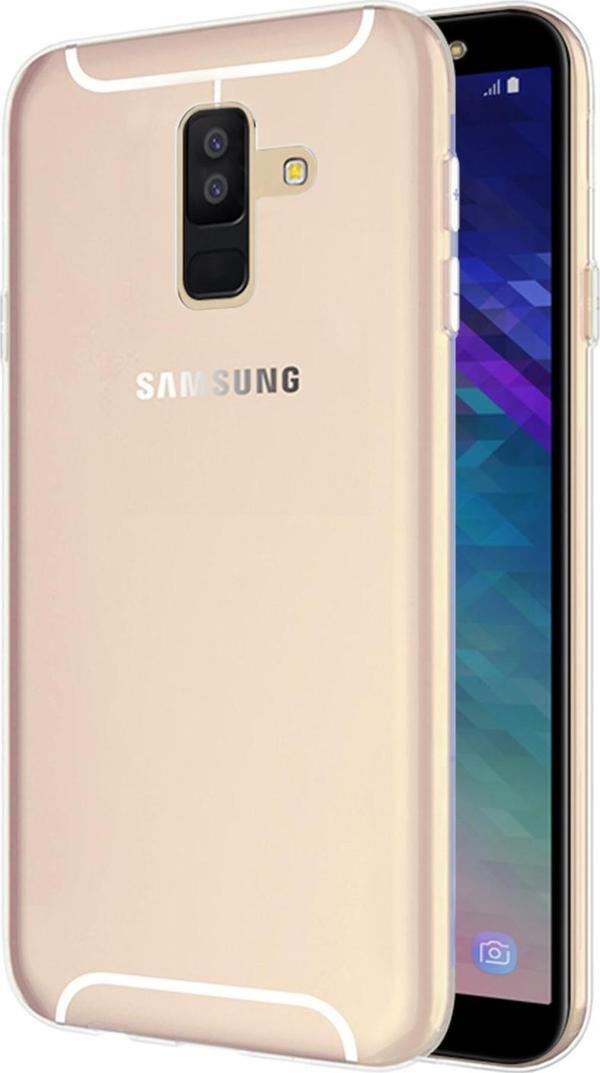 Microsonic Samsung Galaxy A6 Plus 2018 Kılıf Transparent Soft Beyaz - Image 1