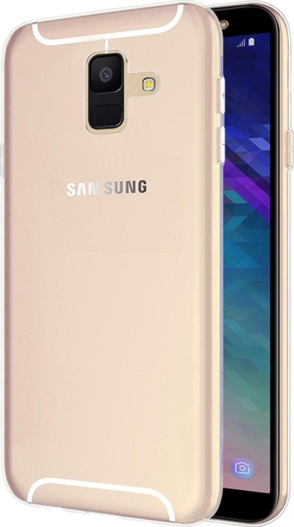 Microsonic Samsung Galaxy A6 2018 Kılıf Transparent Soft Beyaz - Image 1