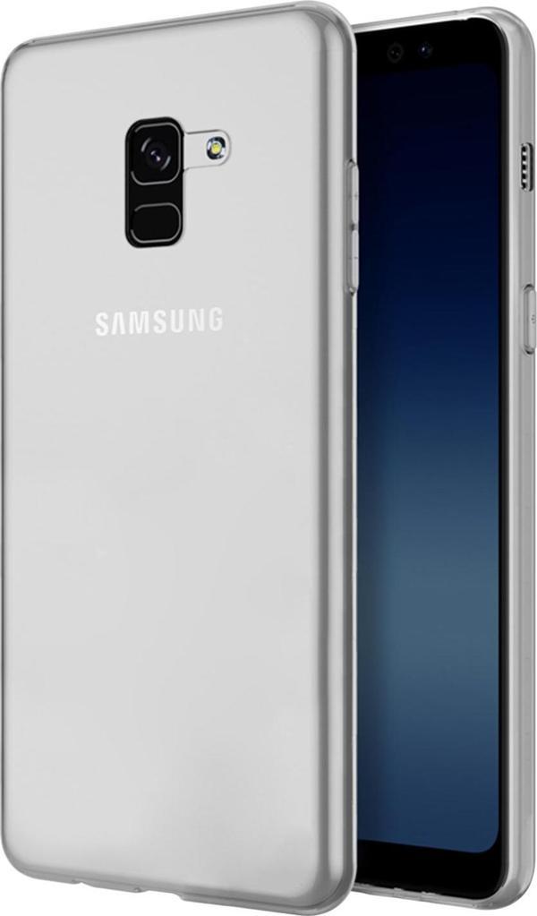 Microsonic Samsung Galaxy A8 2018 Kılıf Transparent Soft Beyaz - Image 1