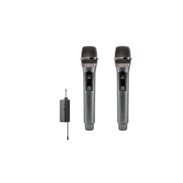 Kablosuz Çift Mikrofon 6.5 Mm Siyah W1 - Image 1
