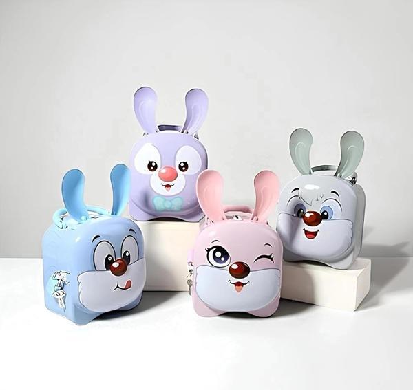 Metal Kilitli Sevimli Tavşan Kumbara Alk3592 - Image 1