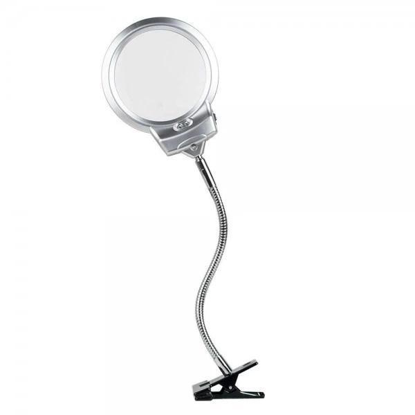 2.5x130 Mm 5x24 Mm Led Aydınlatmalı Büyüteç,masa Üstü Metal Hortum Mandallımg15124c - Image 1