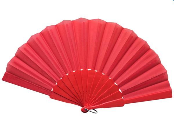 Plastik Kumaş Yelpaze 12'li Kırmızı - Image 1