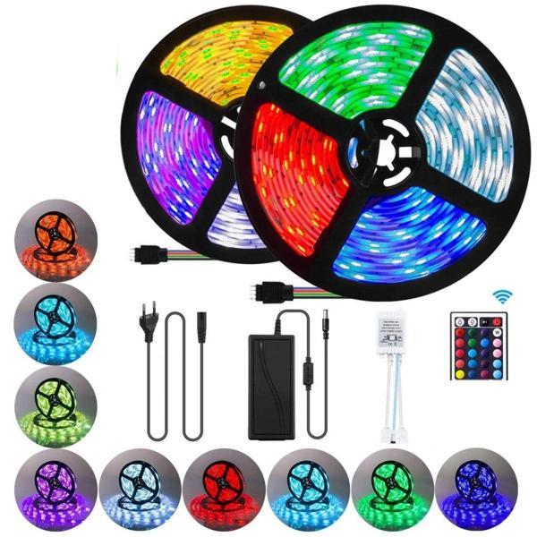 Animasyonlu Tak Çalıştır Kumandalı Rgb Şerit Işık Aydınlatma Şerit Led 10 Mt - Image 1